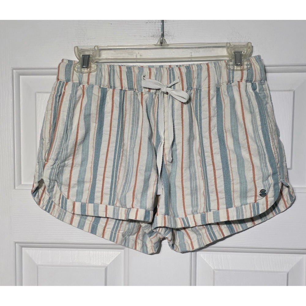 Roxy Womens Striped Cotton Pull On Shorts Small